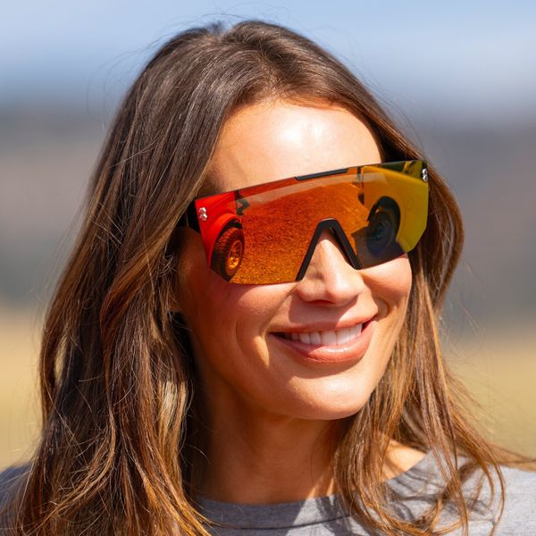 Klim Muffler Polariserte Solbriller - Smoke Red Mirrored